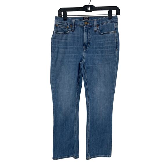 J, Crew Factory Mid Rise Flare Crop Jean Light Wash Denim Womens 26 - Picture 1 of 6